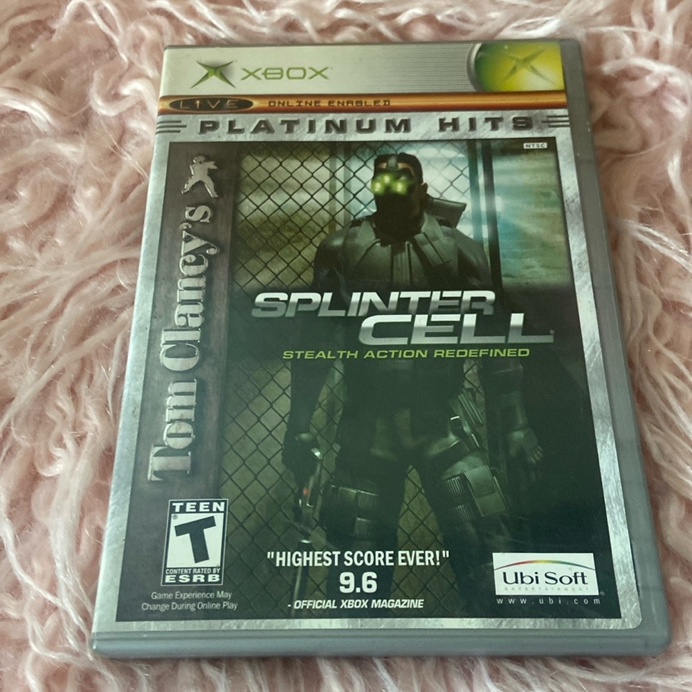 XBOX PLATINUM HITS TOM CLANCY’S SPLINTER CELL Stealth Action Redefined w/ Manual